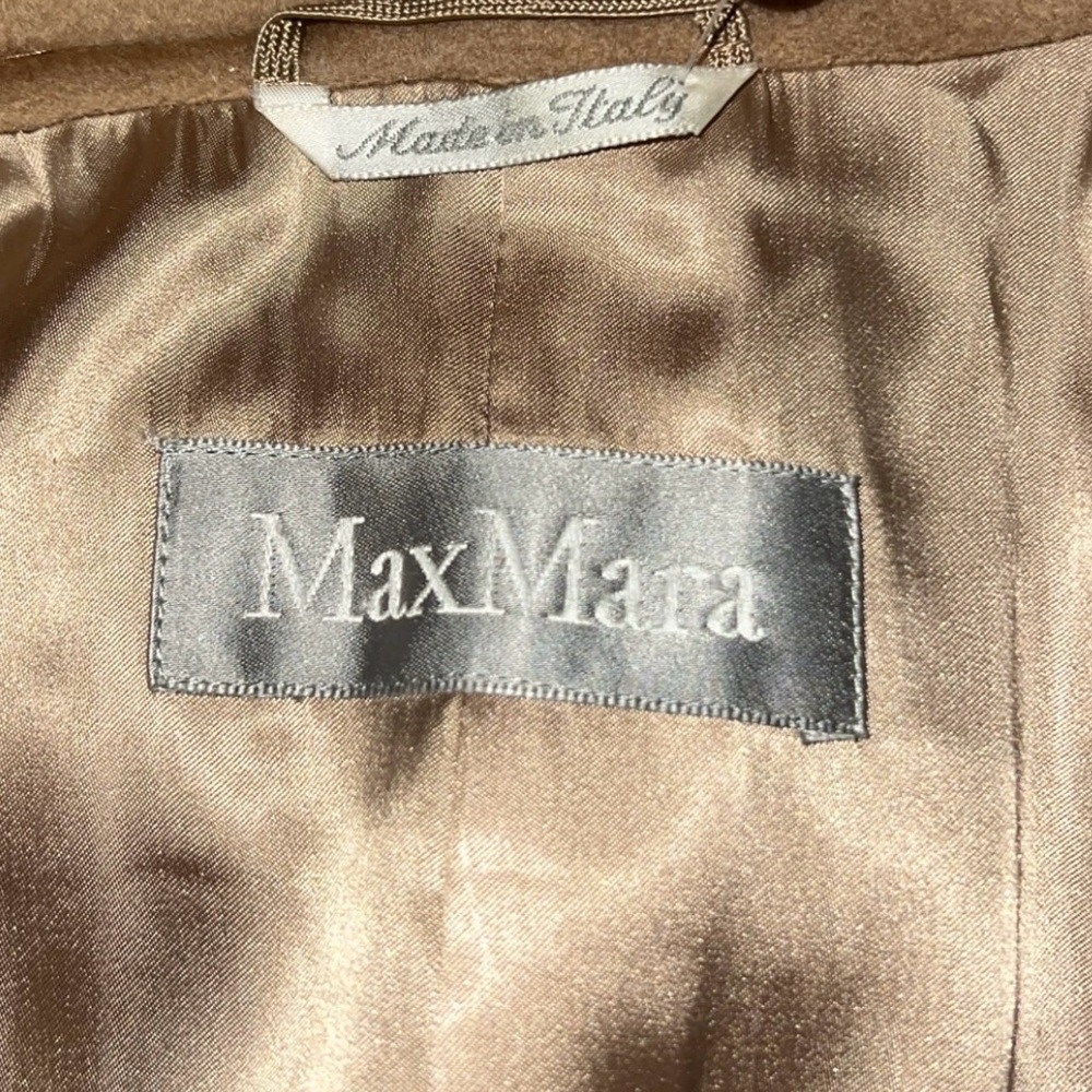 Vintage Max Mara Camel Wool Coat Oversized Icon Silhouette Made in Italy Luxury - Picture 5 of 13
